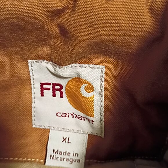 Carhartt Vest for Men XL Brown, FR Fire Resistant Duck Insulated Workwear - Picture 6 of 8